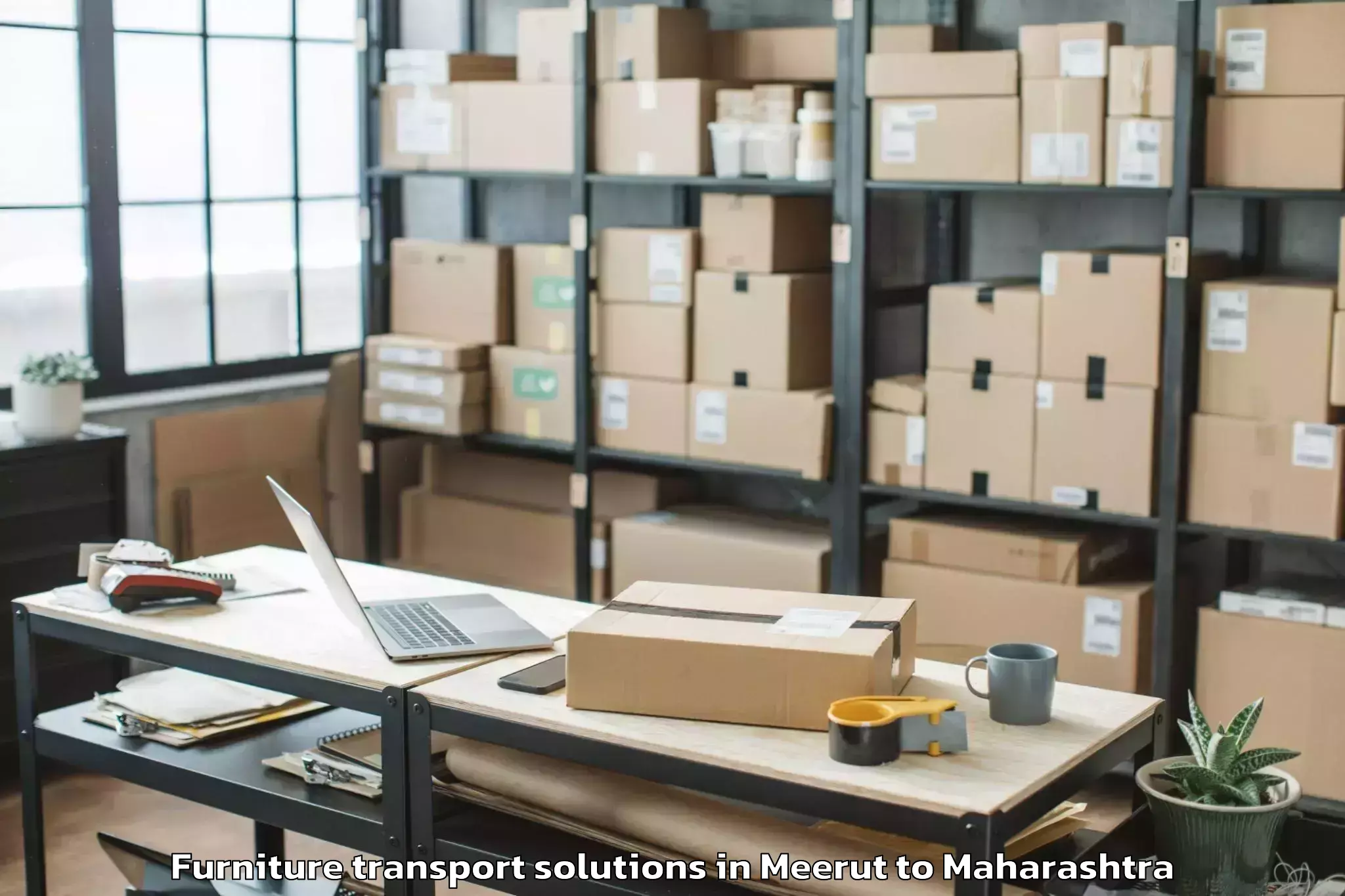 Top Meerut to Hingna Furniture Transport Solutions Available